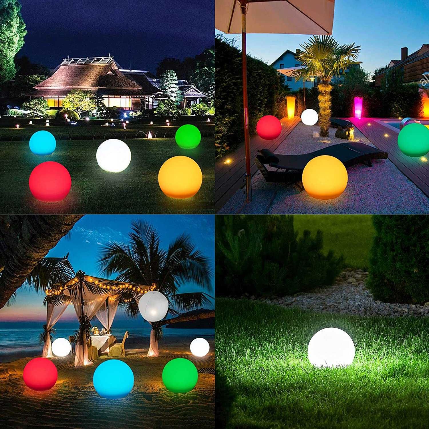 Set Lumini lampa RGB de exterior cu telecomanda pentru gradina gazon