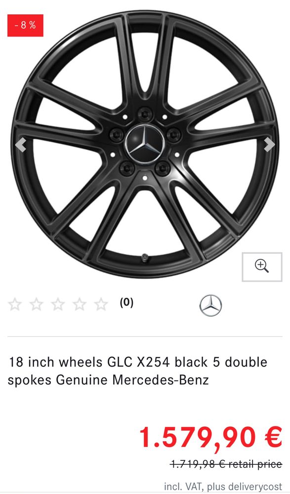 Джанти 18 цола Mercedes GLC X254 / S klass W223 /CLS C257 / Оригинални
