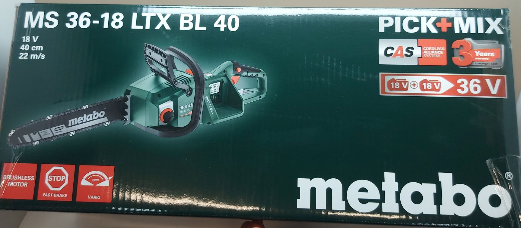 Акумулаторна резачка Metabo MS 36-18 LTX BL 40