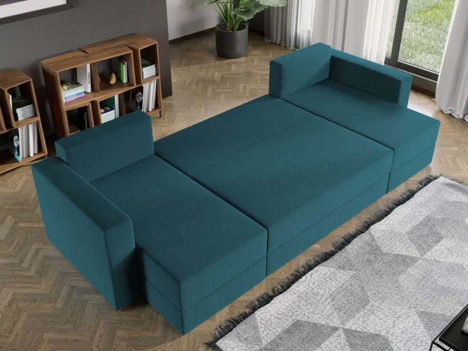 Coltar U Extensibil cu lada Alfa turcoaz - Transport Gratuit