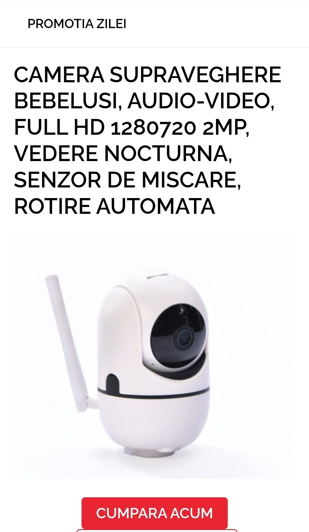 Camera Wifi 360* FullHD - nouă !