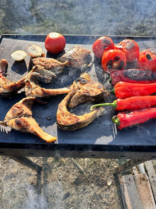 Gratar de gradina cu trei nivele si optional plita de copt legume ,etc