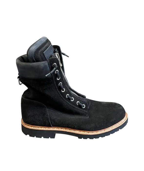 BALMAIN черни велурени високи боти