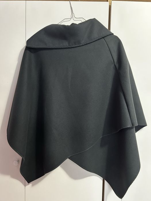 Елегантно асиметрично пончо с вълна и кашмир