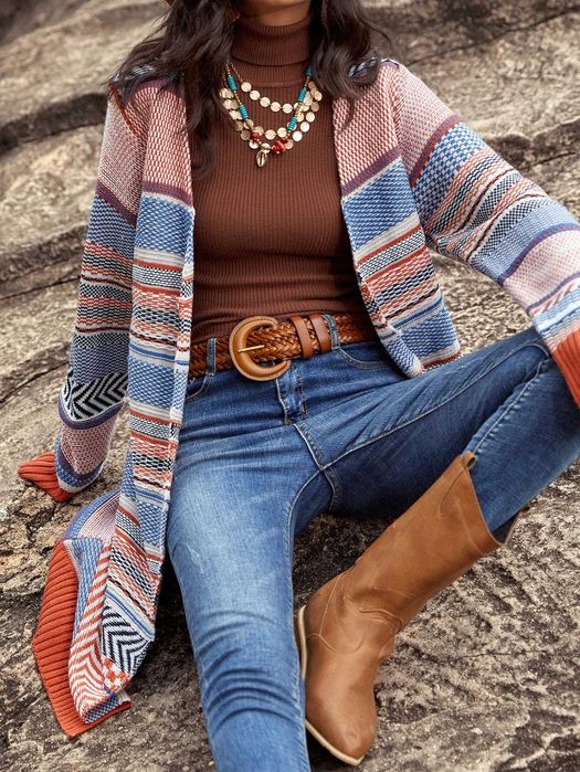 Бохо жилетка, Ефектна жилетка, жилетка райе