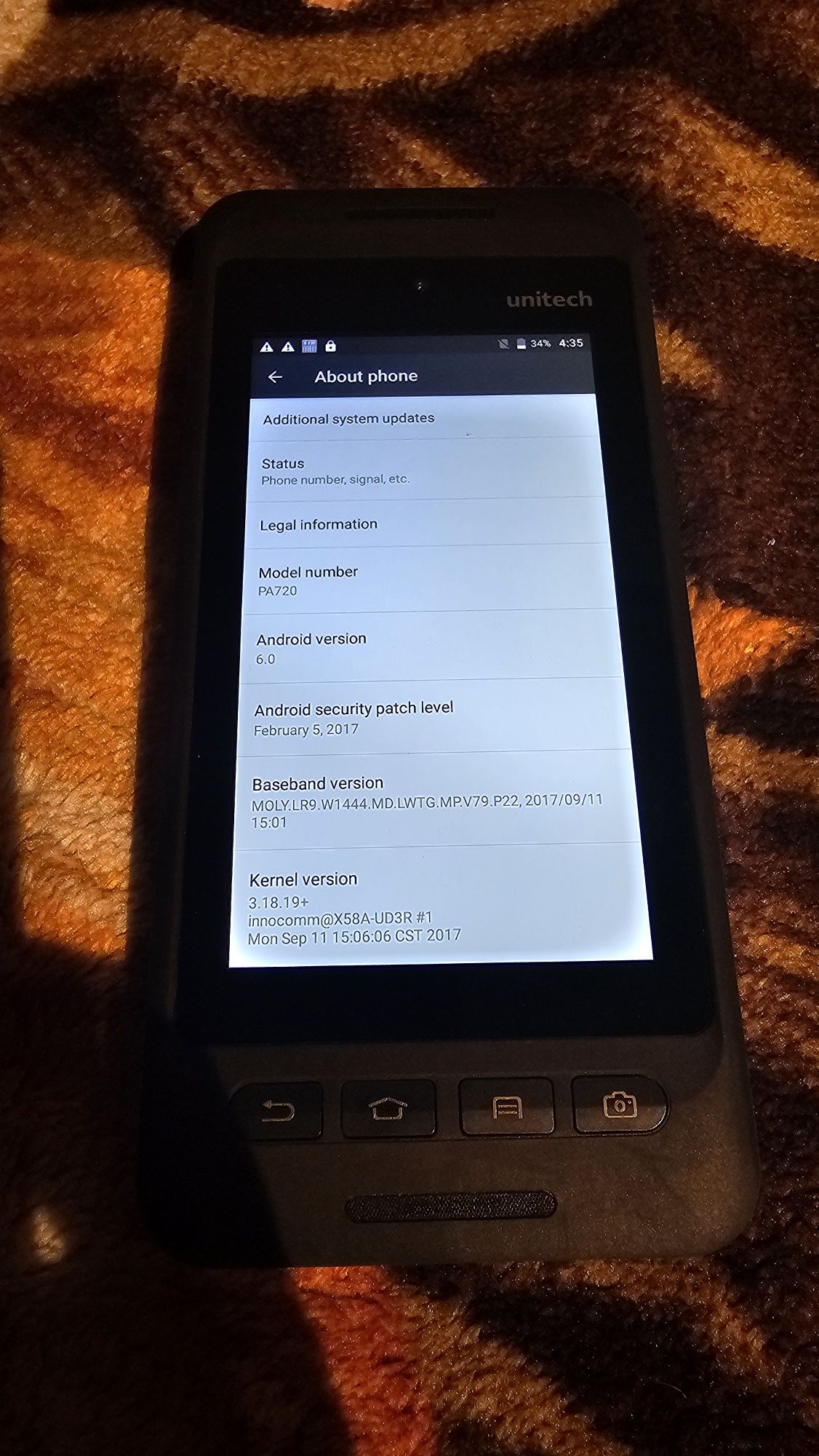 Terminal industrial Unitech PA720 | Scanner 1D/2D, Android negociabil,