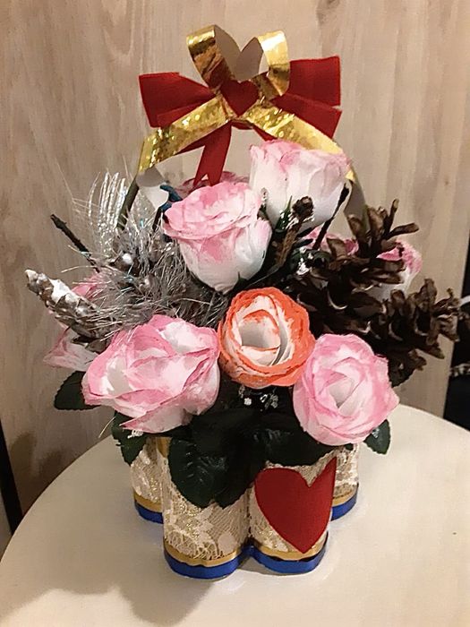 Coșuleț lucrat manual ornamental