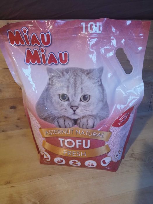 Vând așternut tofu pisici, Miau Miau Fresh 10l / 4kg