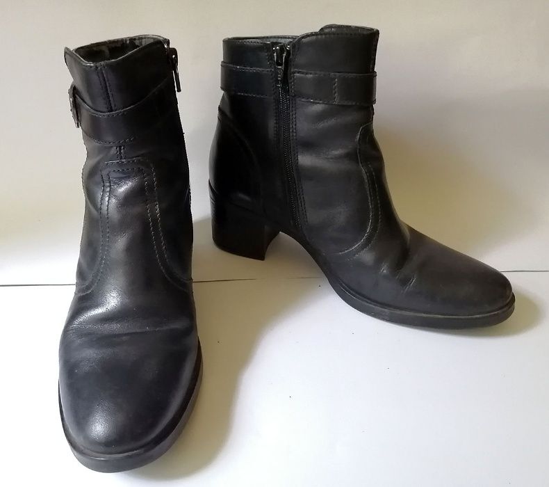 botine negre - marime 37, toc 5 cm