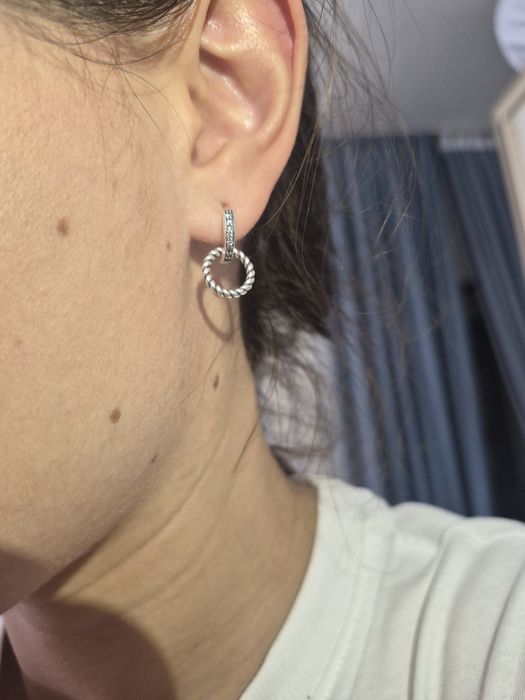 Серебряные миниатюрные серьги!Kumush!miniatyura sirg'alari! Колечки!Sk