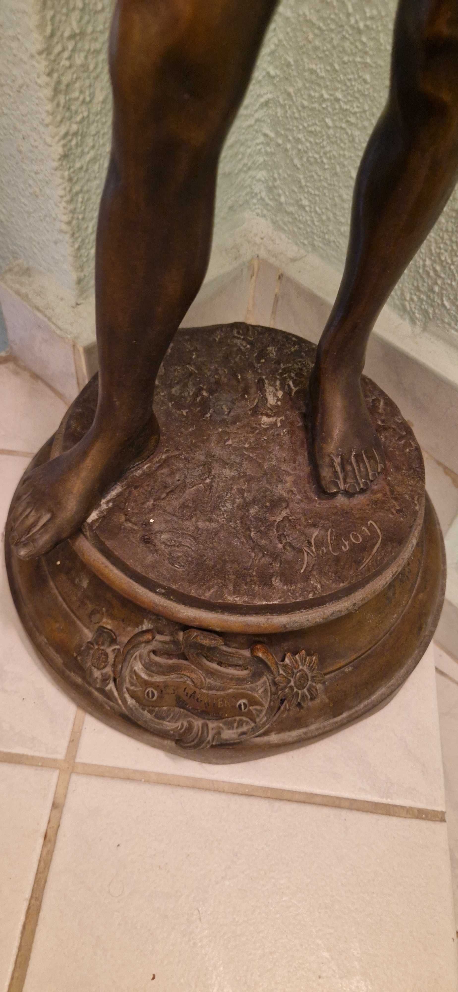Sculptura veche in antimoniu Art nouveau
