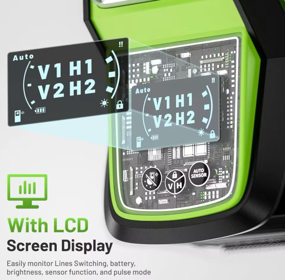 4 D лазерен нивелир Huepar ! 16 зелени линии ! Батерия 5200 mAh !