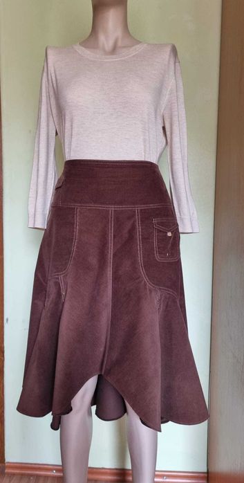 Fusta Asimetrica House Of Art, 97% bumbac, marimea 44