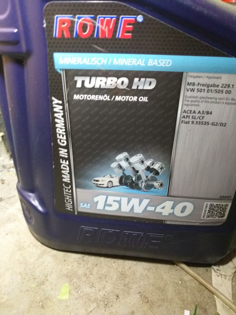 Ulei Motor 15W40 TURBO HD ROWE HIGTEC  ,8 ltr.Import Germany ,