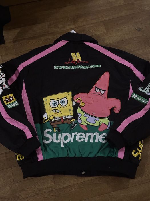 Supreme x SpongeBob SquarePants Jeff Hamilton Racing Jacket