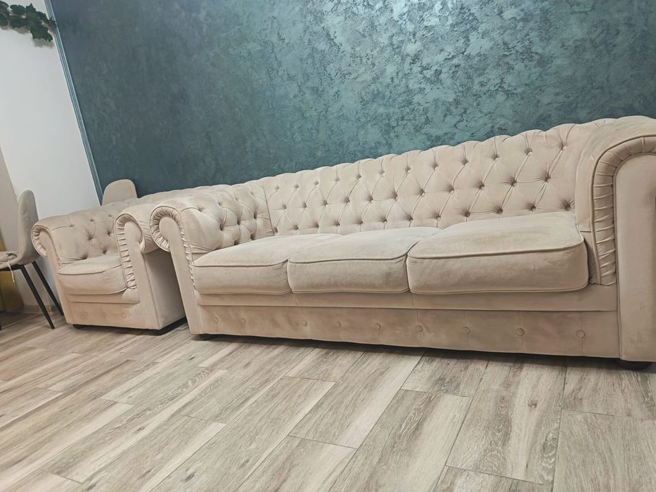 Canapea și fotoliu mob expert Chesterfield