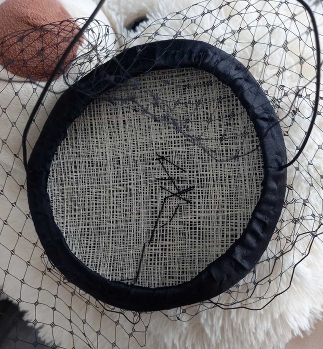 Toca voaleta Josephine mătase cu cristale Swarovski