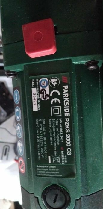 Parkside 2000, ф210, Пендула, потапящ циркуляр с изтегляне герунг