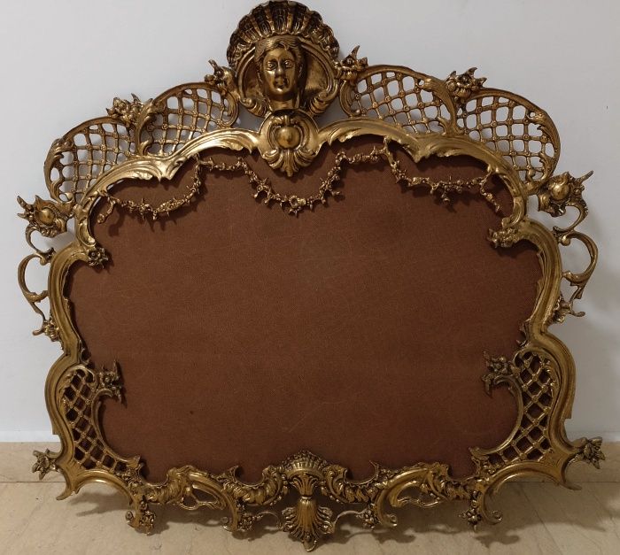 Superba consola cu oglinda din bronz masiv de dimensiuni impresionante