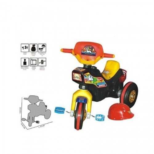 Мотор на три колела, педали и заден кош