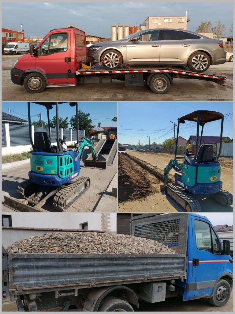 IEFTIN Nisip Balast Sort Piatră Transport basculabil Miniexcavator