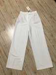 Pantaloni albi cu croi larg Zara