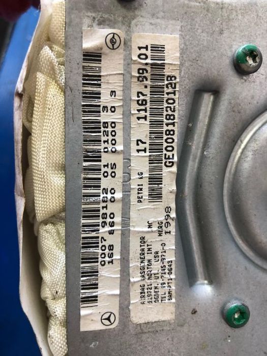 airbag pasager mercedes a-class  w168