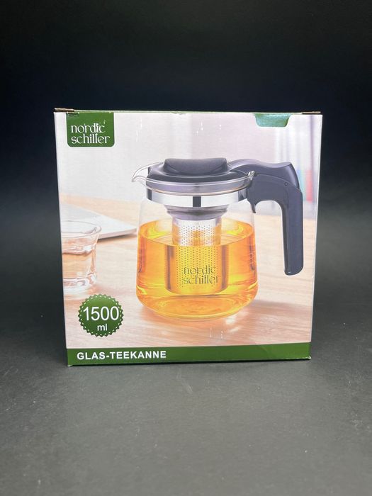Ceainic din sticlă premium NORDIC SCHILLER, cană din sticlă