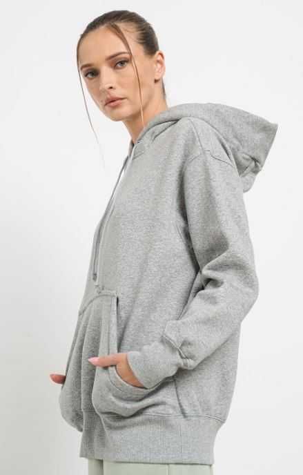 Nike, Hanorac supradim cu buzunar kangaroo Phoenix, Gri melange, M