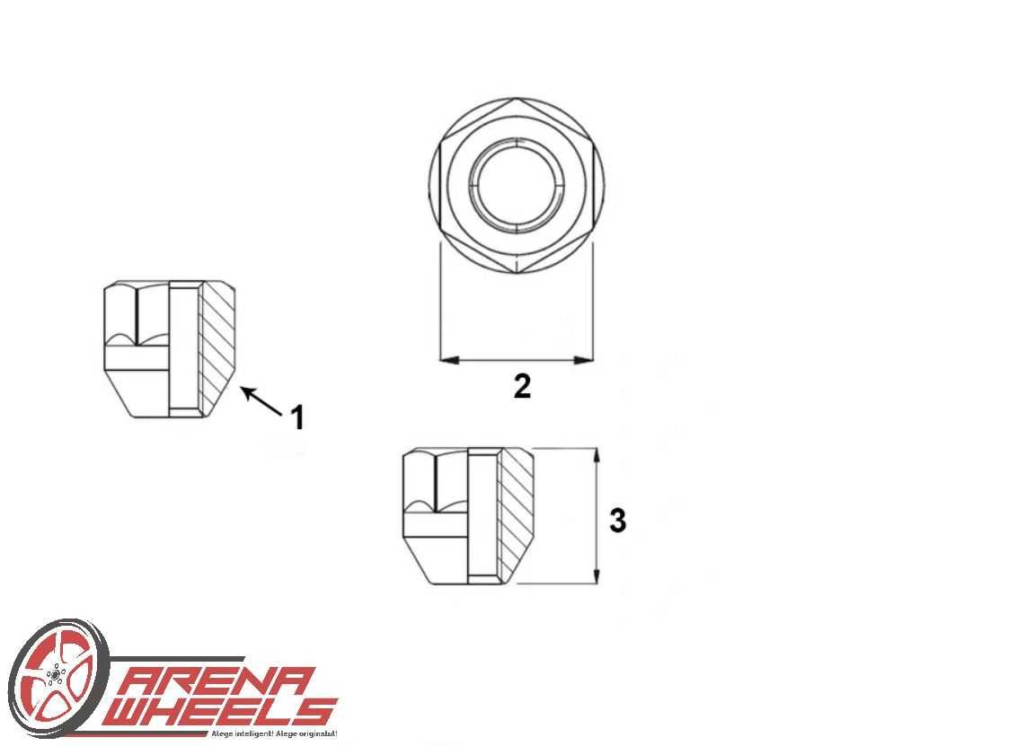 Piulite Crom Originale Jante Aliaj Toyota Lexus M12 1.5 37mm Hex 21mm