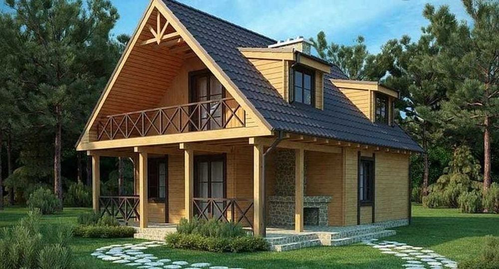 Cabane tip A, case modulare moderne pe structura metalica