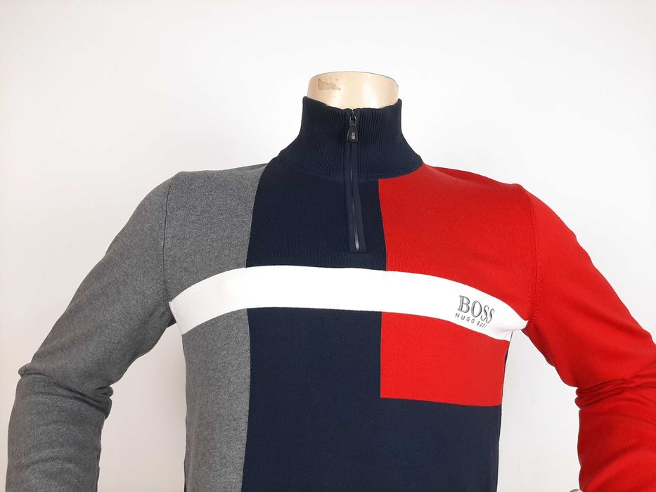 Hugo Boss Zelchior Pro - Оригинален мъжки пуловер с цип р-р M