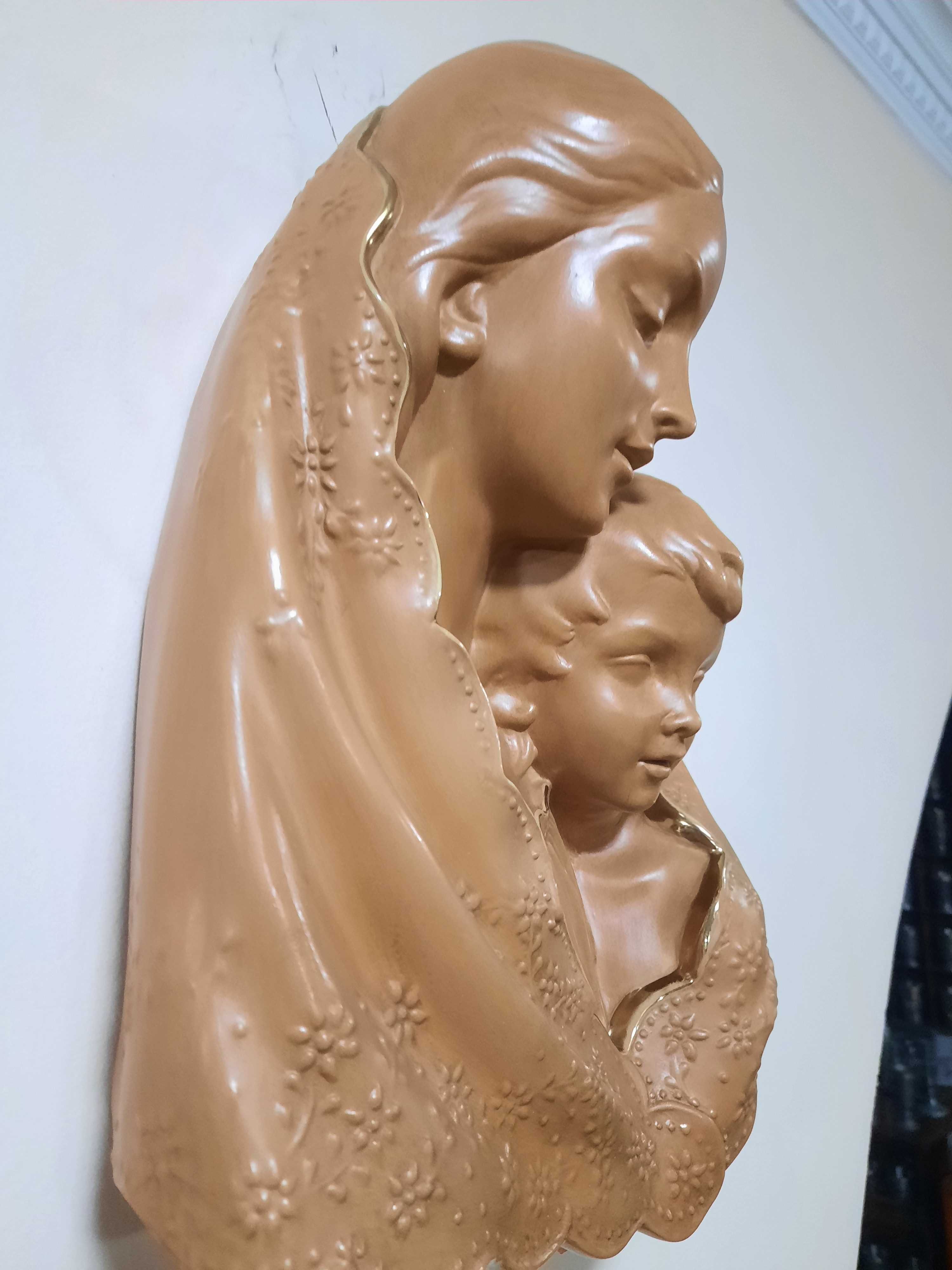 Сувенир * Панно настенное керамическое " Дева Мария с Младенцем"