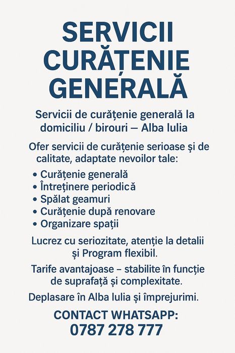 Servicii Curatenie Generala