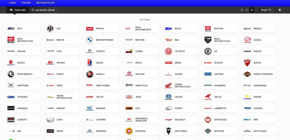 Сервизна база данни за автомобили + камиони + мотоциклети