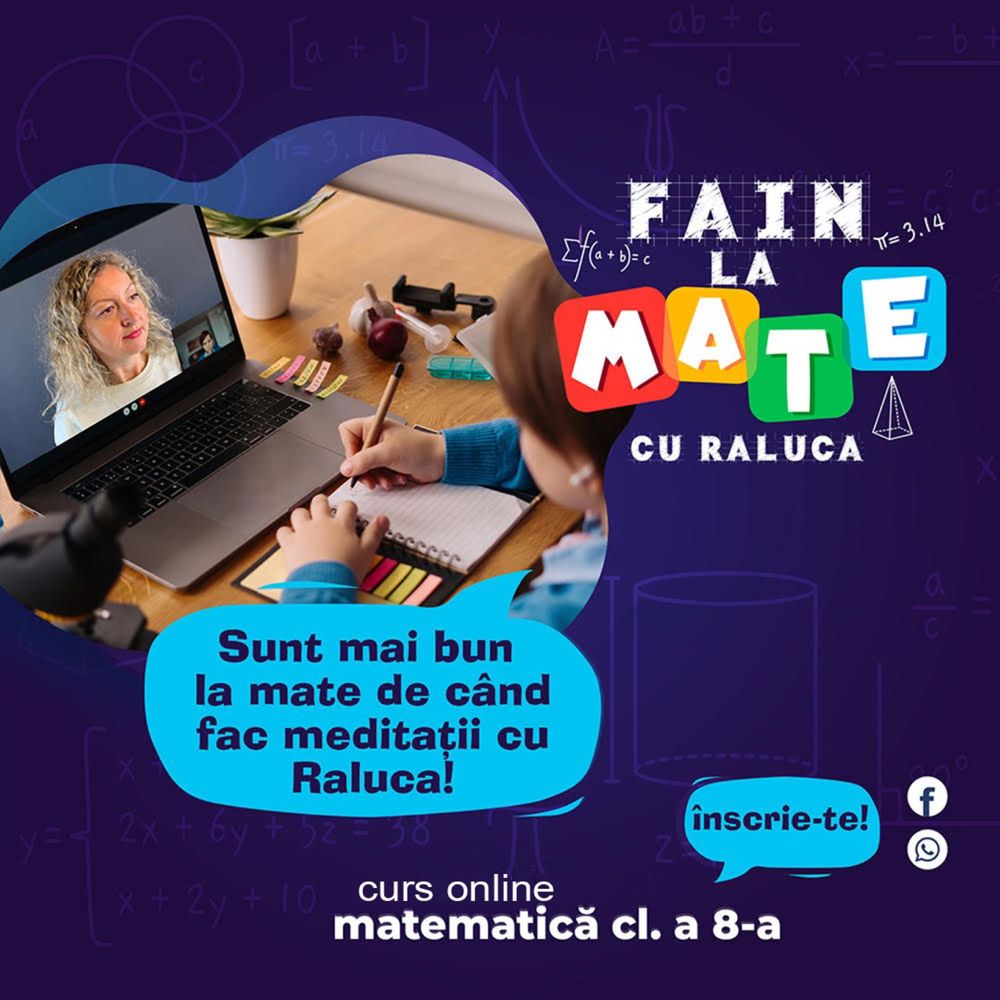 Meditatii matematica Brasov 5-8+Evaluare Nationala FAIN LA MATE