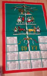 Calendare textile vechi de colectie