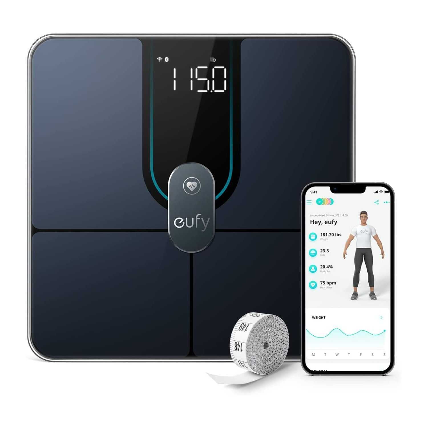 eufy Smart Scale P2 Pro,везна с WiFi и Bluetooth,с 16 параметъра