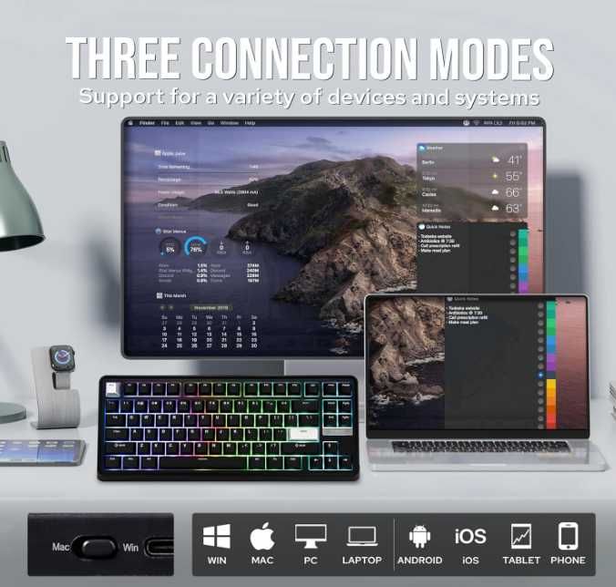 EPOMAKER TH85 75% механична клавиатура