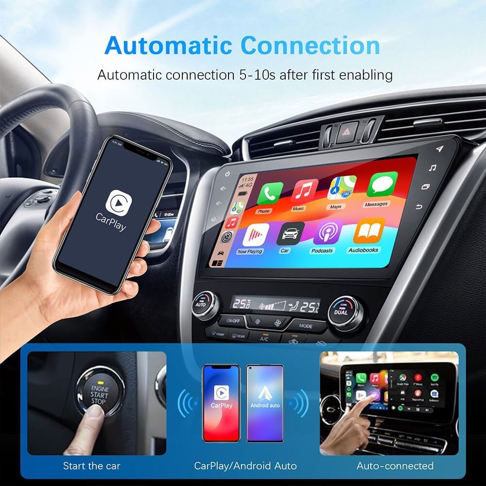 Безжичен адаптер carplay android auto