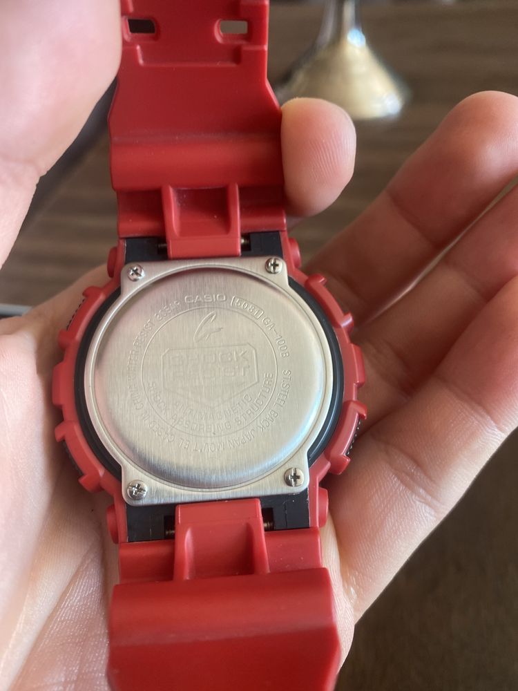 CASIO G-SHOCK GA-100B-4AJF Black/Red Resin Quartz