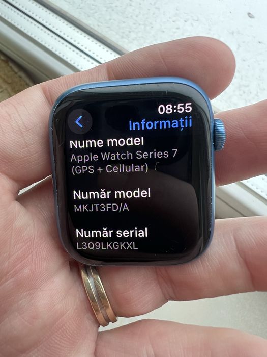 Apple watch 7 45mm gps si celular baterie 100%