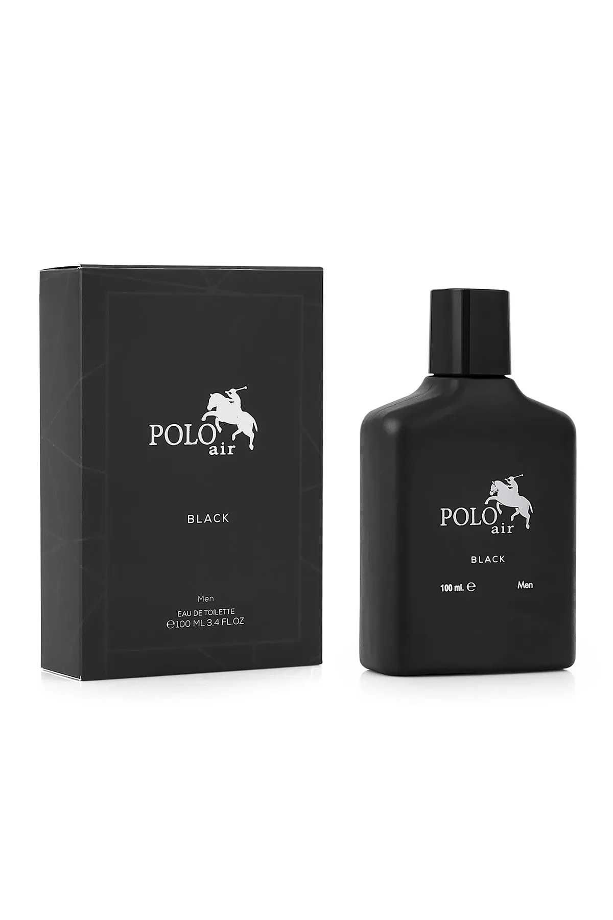 Черен елегантен мъжки парфюм, 100 мл, Polo Air