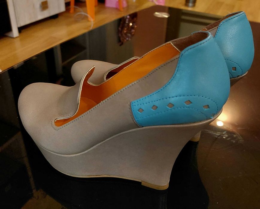 Pantofi designer din piele naturală. Mărimea 38