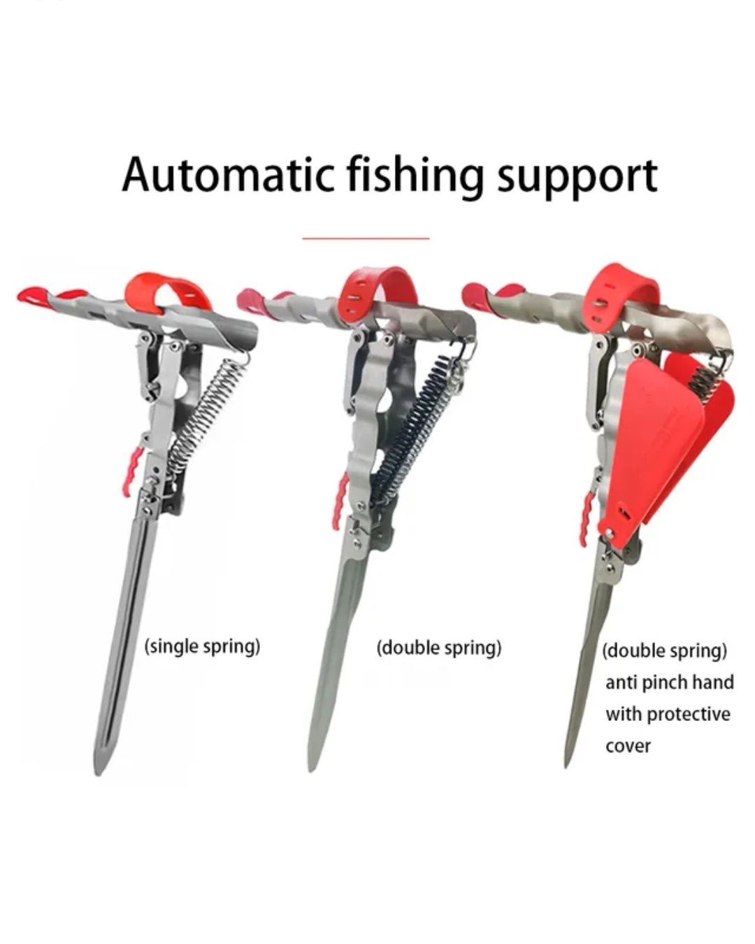 Автоматична самозасичаща  стойка за риболов с две пружини