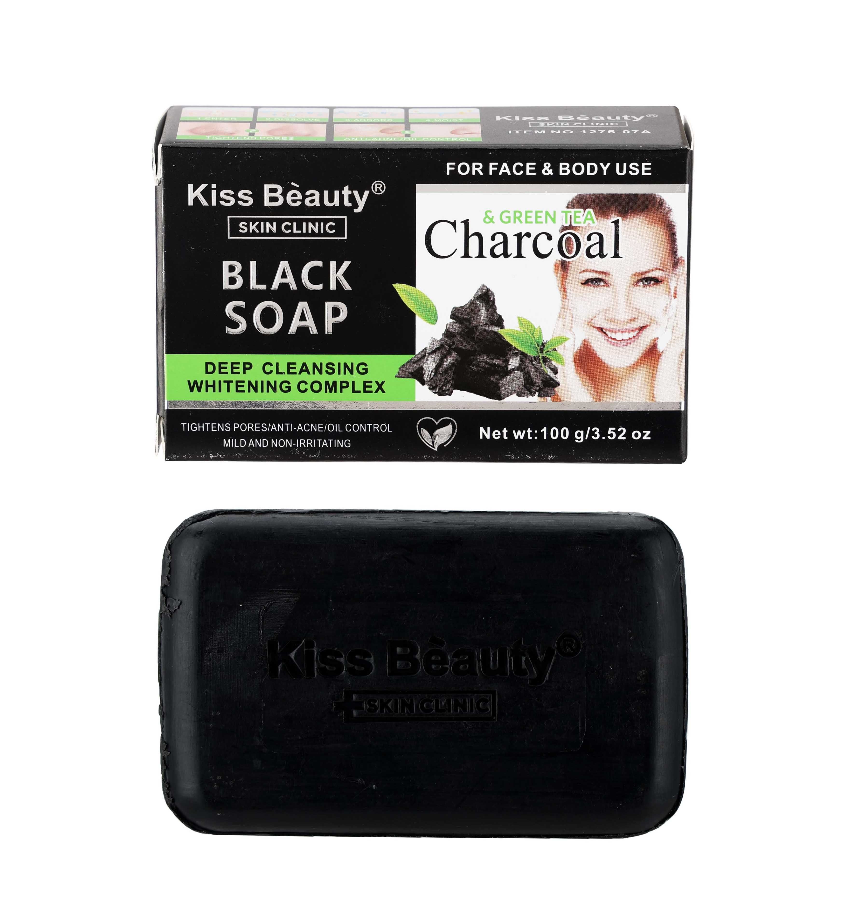 Сапун с активен въглен и зелен чай Black Soap