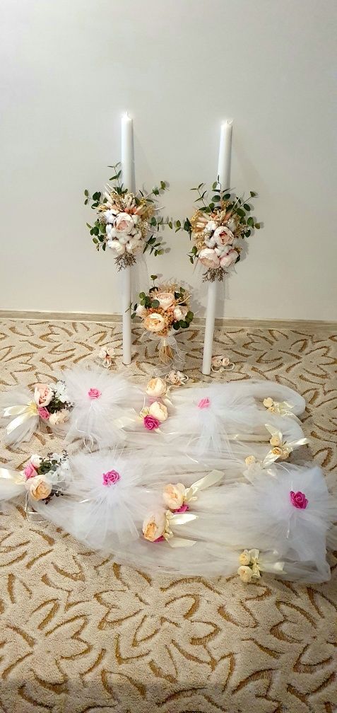 Lumanari botez/nunta si aranjamente florale