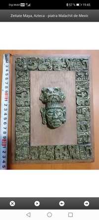 Sculptura în malachit de Mexic - piatra naturala sculptata manual