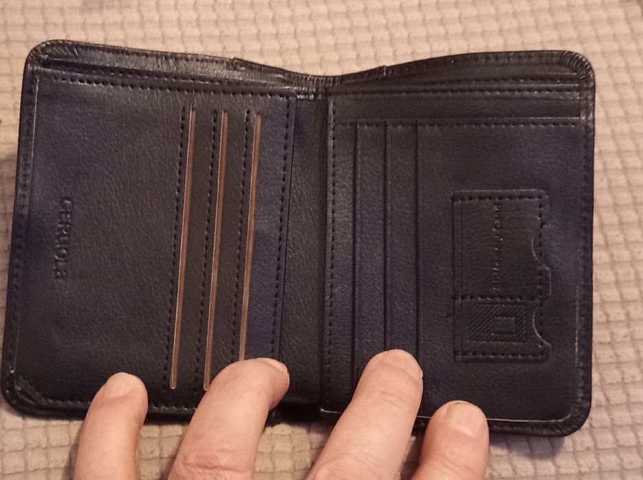 Portofel piele naturala Antifurt RFID