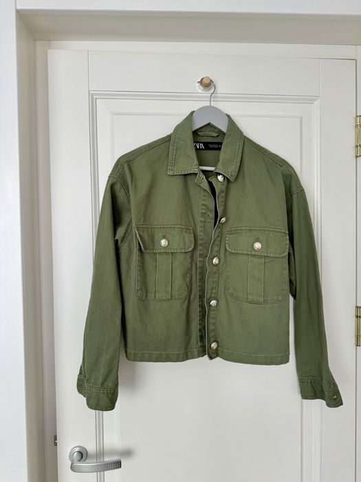 Jacheta verde denim - M